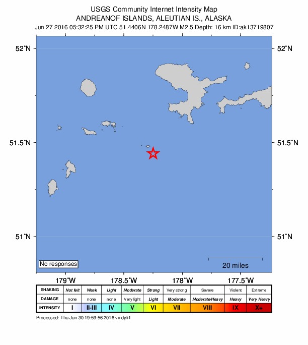 Did You Feel It? map: shaking reported by the public