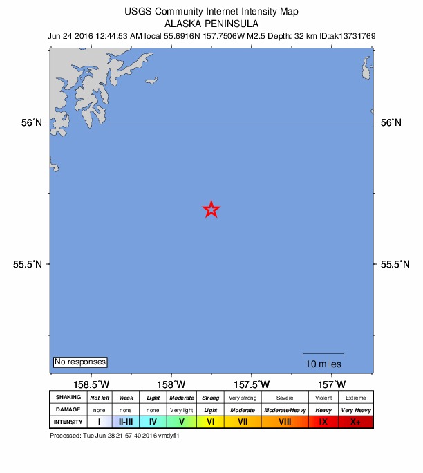 Did You Feel It? map: shaking reported by the public
