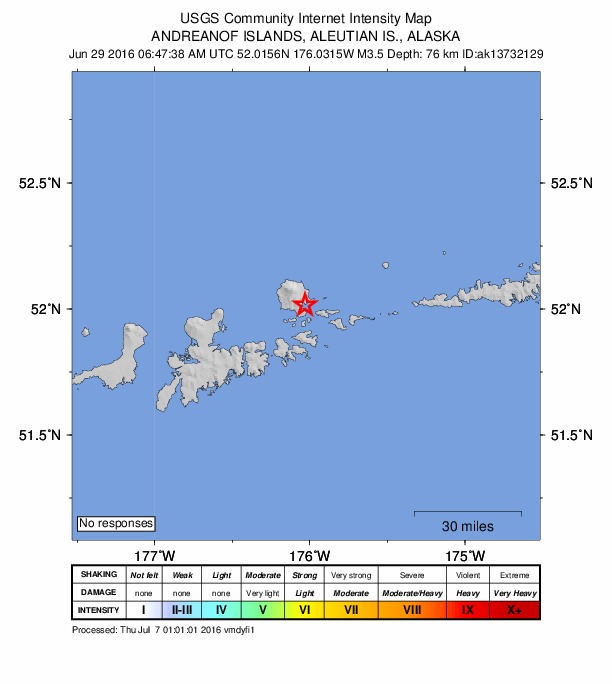 Did You Feel It? map: shaking reported by the public