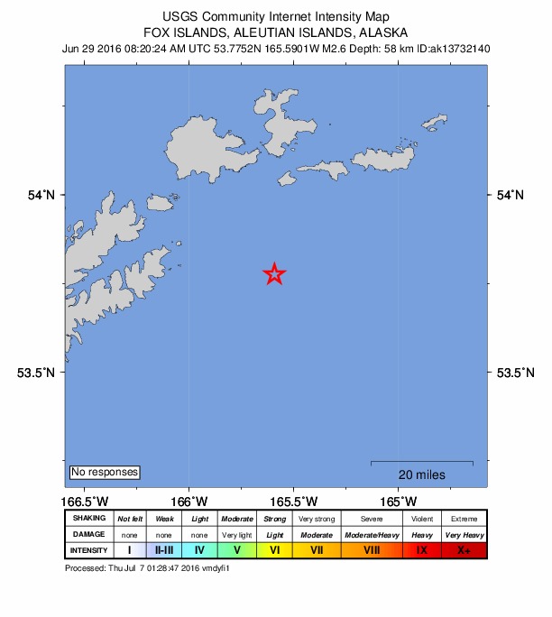 Did You Feel It? map: shaking reported by the public