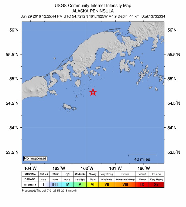 Did You Feel It? map: shaking reported by the public