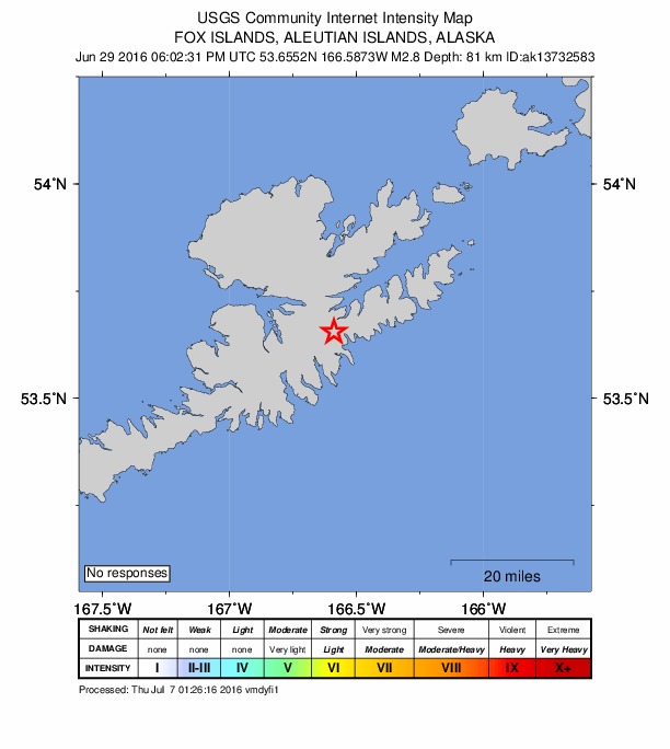 Did You Feel It? map: shaking reported by the public