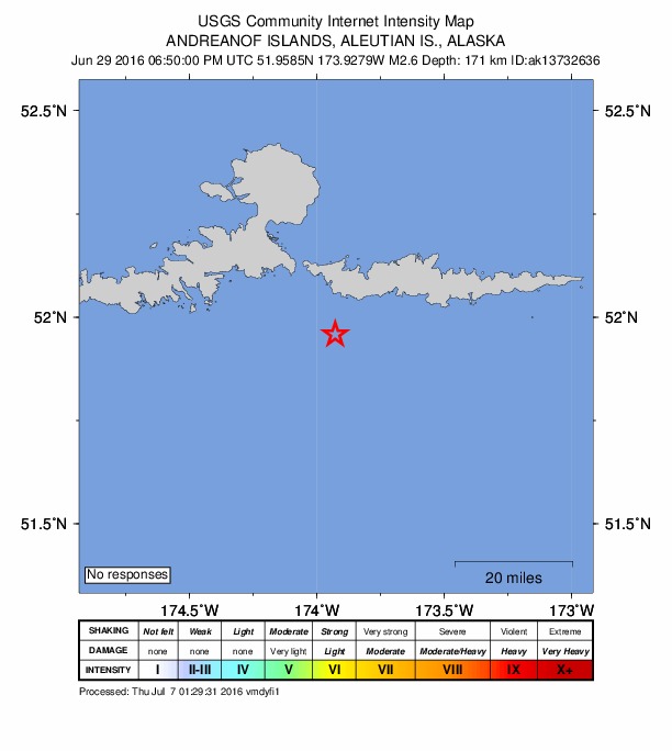 Did You Feel It? map: shaking reported by the public