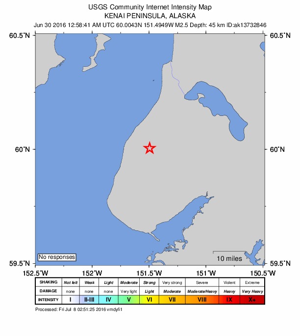 Did You Feel It? map: shaking reported by the public