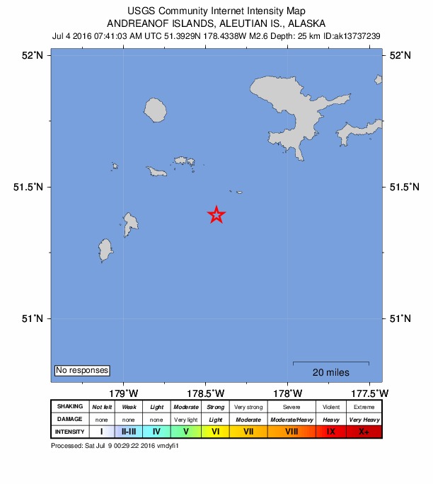 Did You Feel It? map: shaking reported by the public