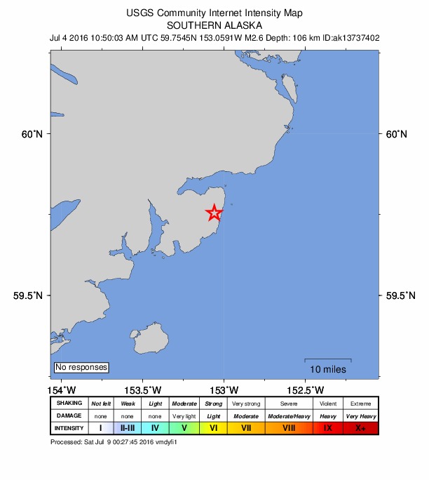 Did You Feel It? map: shaking reported by the public