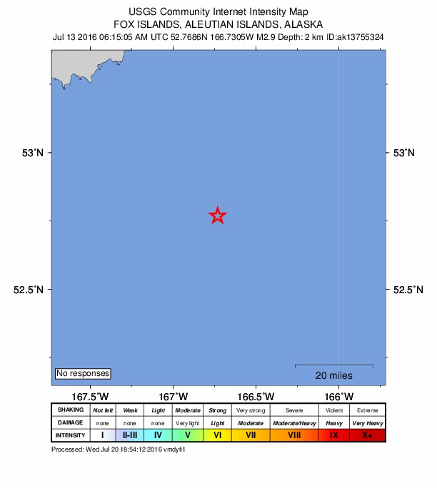 Did You Feel It? map: shaking reported by the public