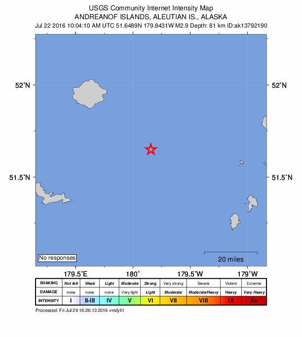 Did You Feel It? map: shaking reported by the public