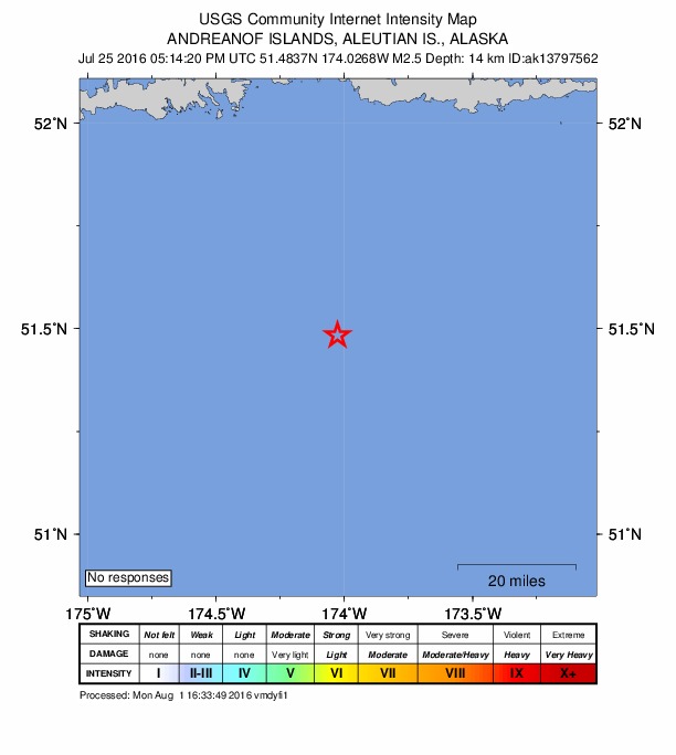 Did You Feel It? map: shaking reported by the public