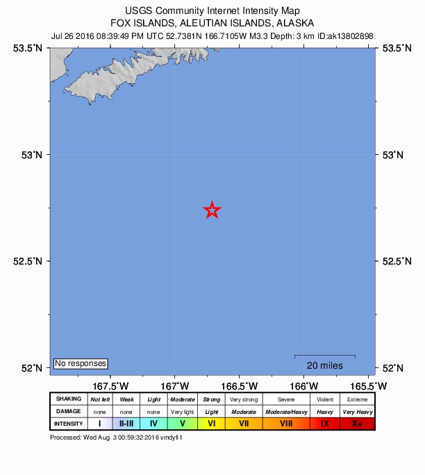 Did You Feel It? map: shaking reported by the public