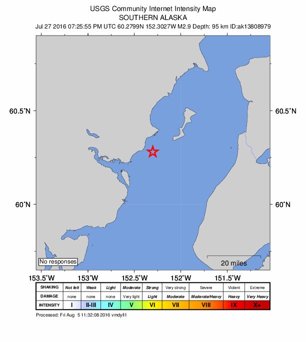 Did You Feel It? map: shaking reported by the public