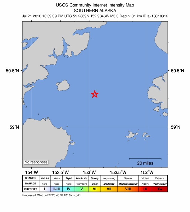 Did You Feel It? map: shaking reported by the public