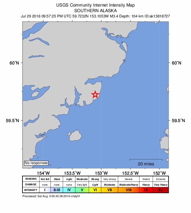 Did You Feel It? map: shaking reported by the public