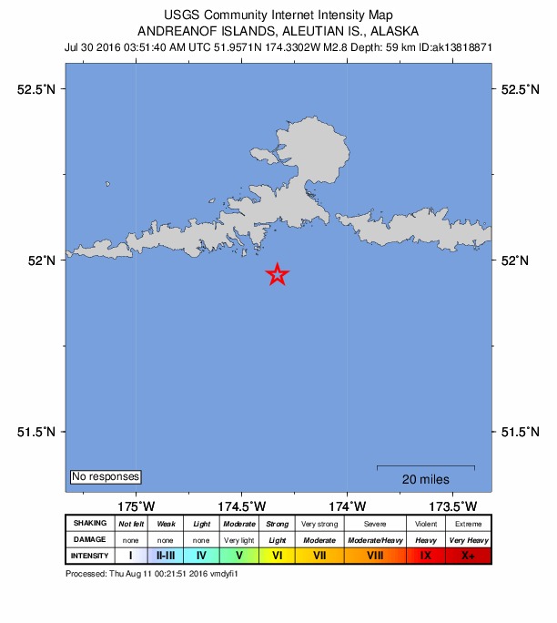 Did You Feel It? map: shaking reported by the public