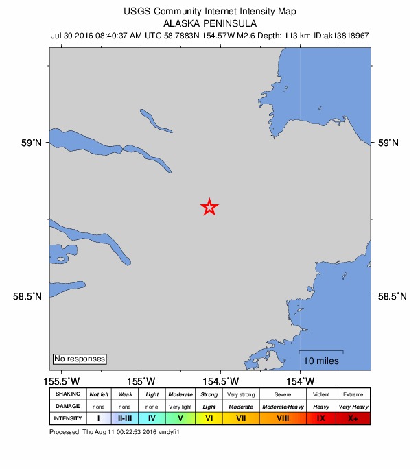 Did You Feel It? map: shaking reported by the public