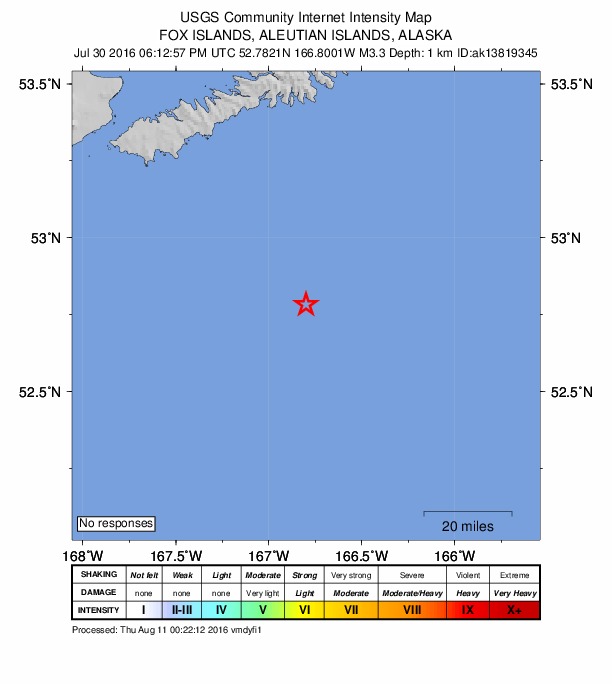 Did You Feel It? map: shaking reported by the public