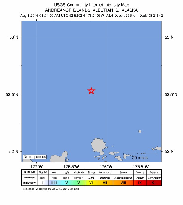 Did You Feel It? map: shaking reported by the public