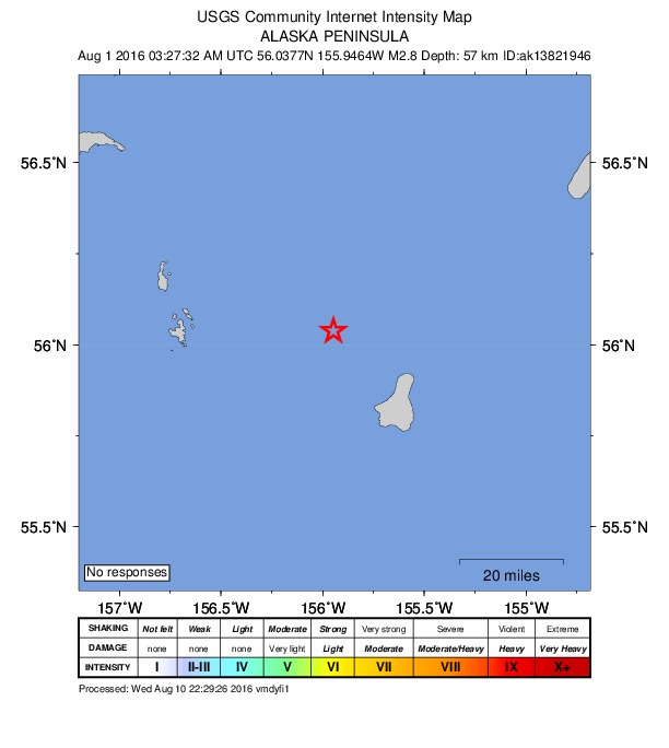 Did You Feel It? map: shaking reported by the public