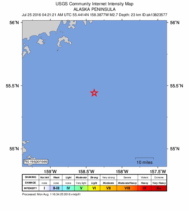 Did You Feel It? map: shaking reported by the public