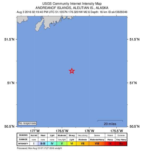 Did You Feel It? map: shaking reported by the public