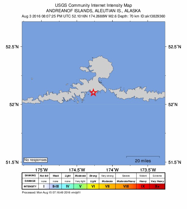Did You Feel It? map: shaking reported by the public