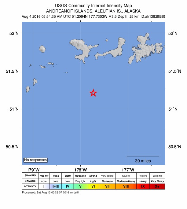 Did You Feel It? map: shaking reported by the public
