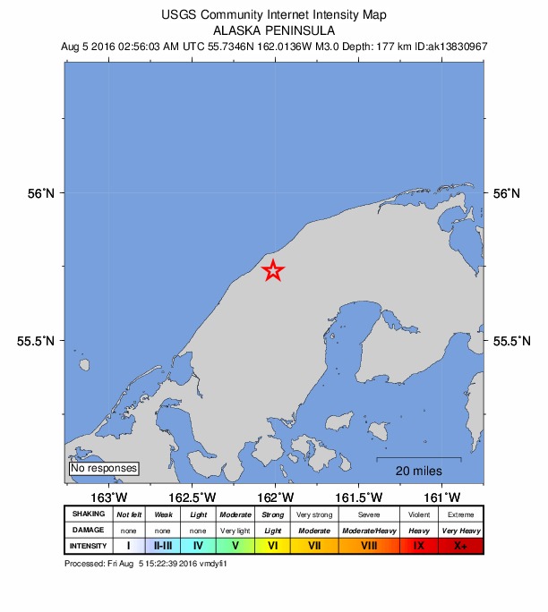 Did You Feel It? map: shaking reported by the public