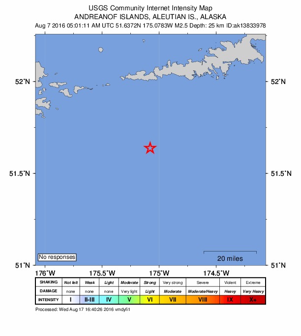 Did You Feel It? map: shaking reported by the public