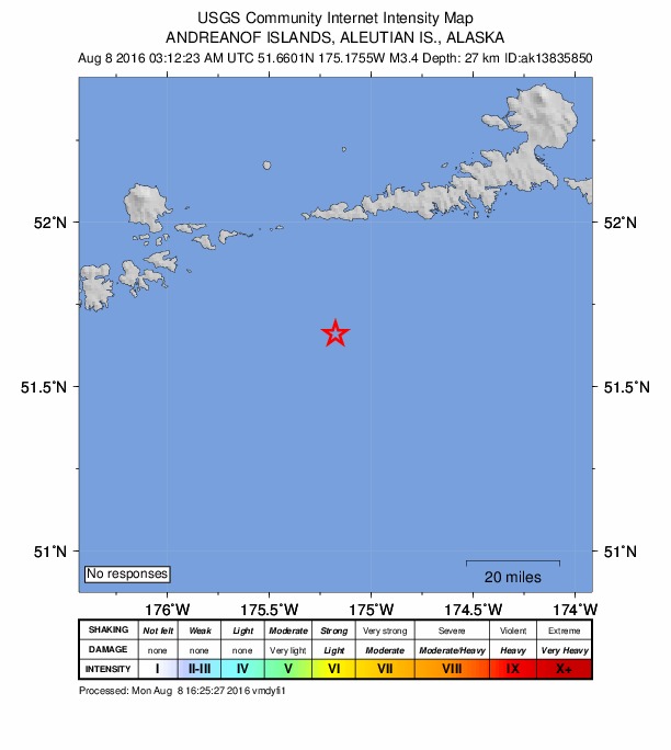 Did You Feel It? map: shaking reported by the public