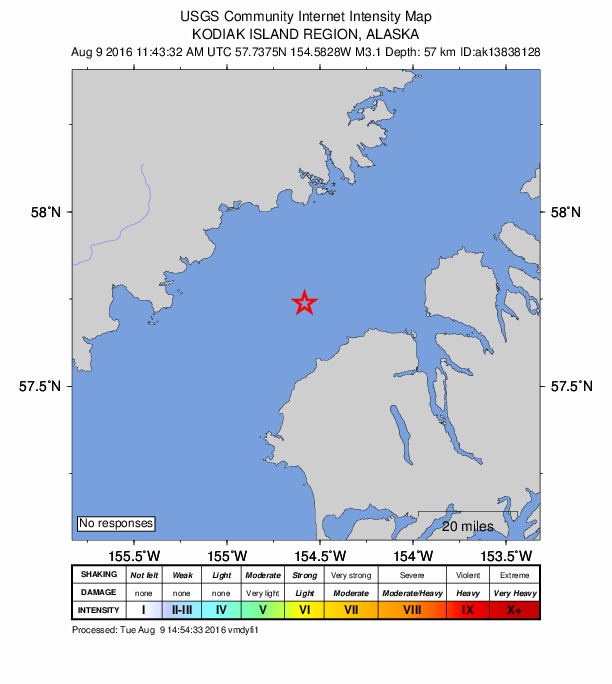 Did You Feel It? map: shaking reported by the public