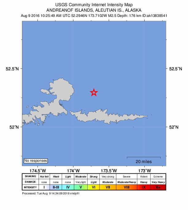 Did You Feel It? map: shaking reported by the public