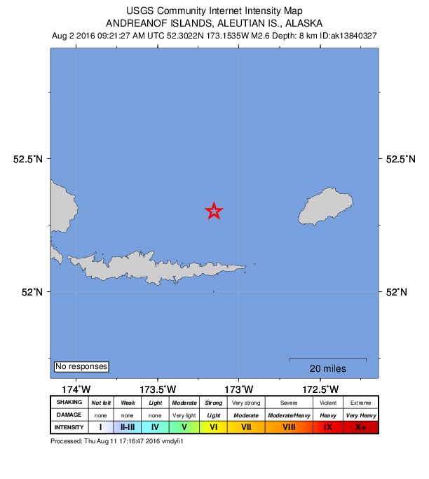 Did You Feel It? map: shaking reported by the public