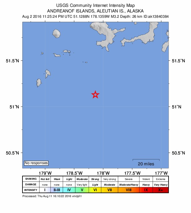 Did You Feel It? map: shaking reported by the public