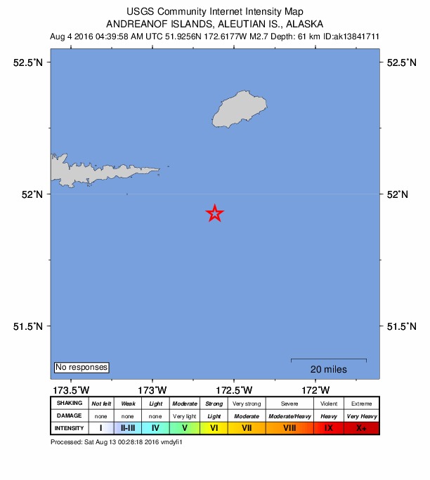 Did You Feel It? map: shaking reported by the public