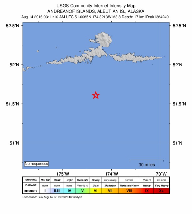 Did You Feel It? map: shaking reported by the public
