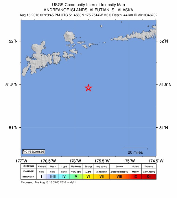 Did You Feel It? map: shaking reported by the public
