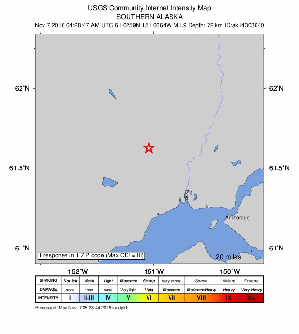 Did You Feel It? map: shaking reported by the public