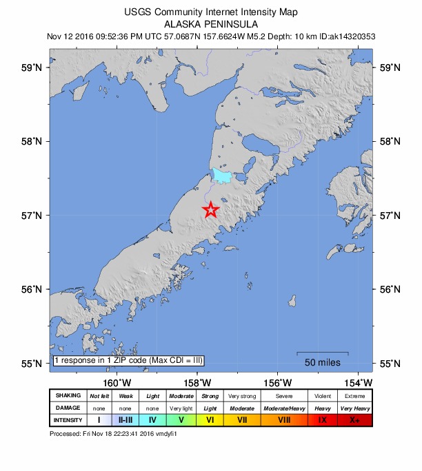 Did You Feel It? map: shaking reported by the public