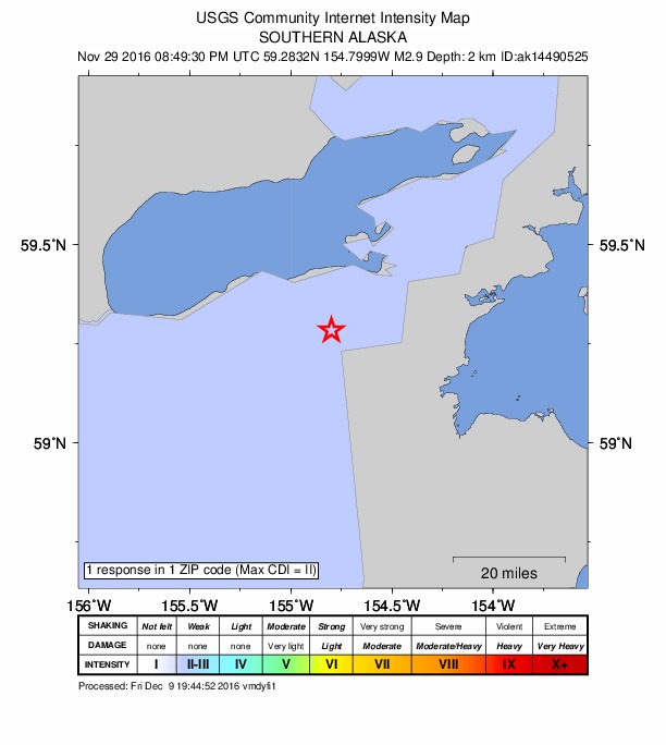 Did You Feel It? map: shaking reported by the public