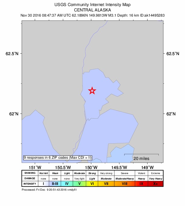 Did You Feel It? map: shaking reported by the public