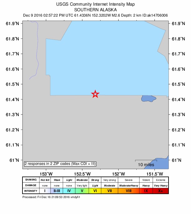 Did You Feel It? map: shaking reported by the public