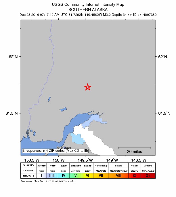 Did You Feel It? map: shaking reported by the public