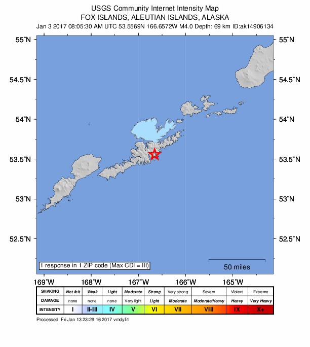 Did You Feel It? map: shaking reported by the public