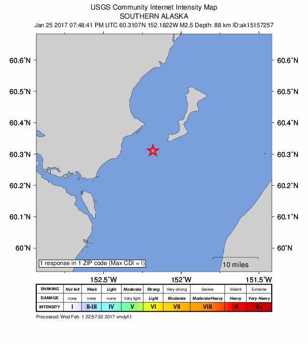 Did You Feel It? map: shaking reported by the public