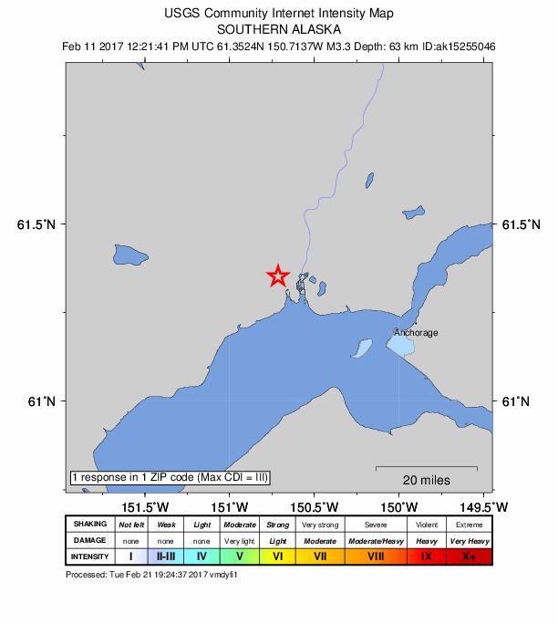 Did You Feel It? map: shaking reported by the public