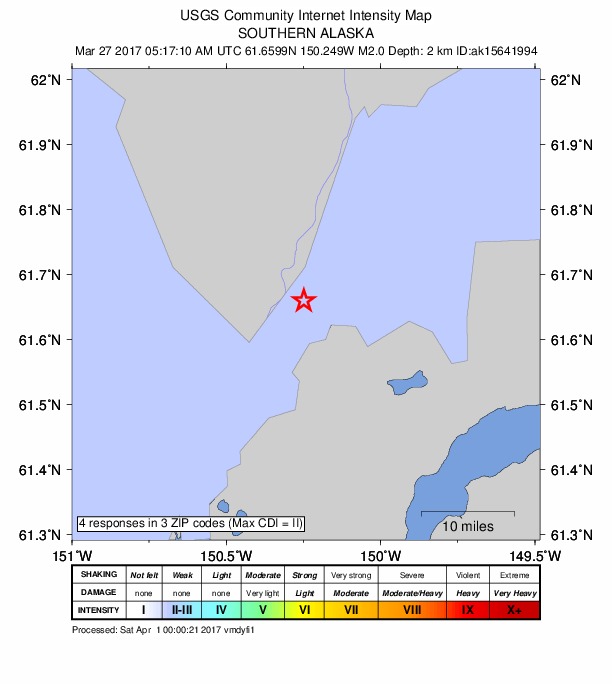 Did You Feel It? map: shaking reported by the public