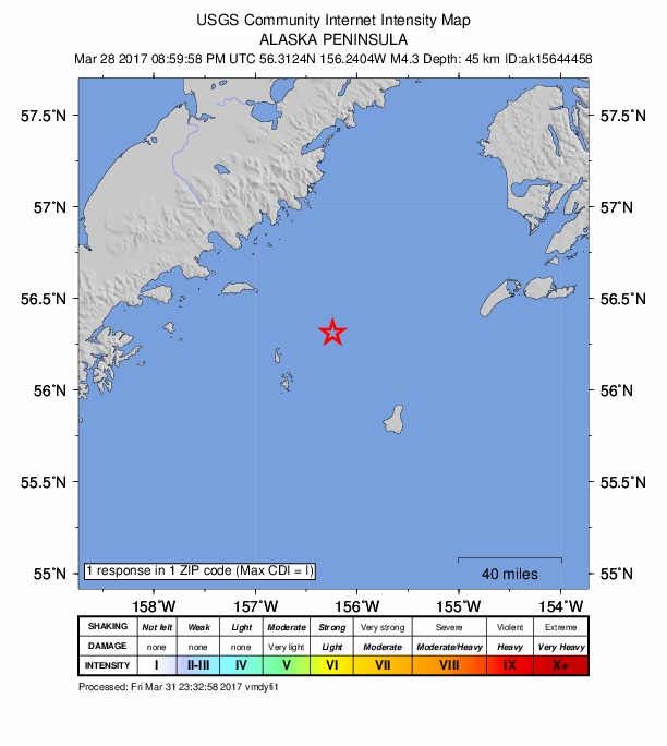 Did You Feel It? map: shaking reported by the public
