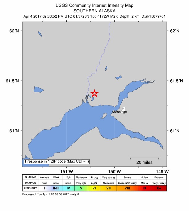 Did You Feel It? map: shaking reported by the public