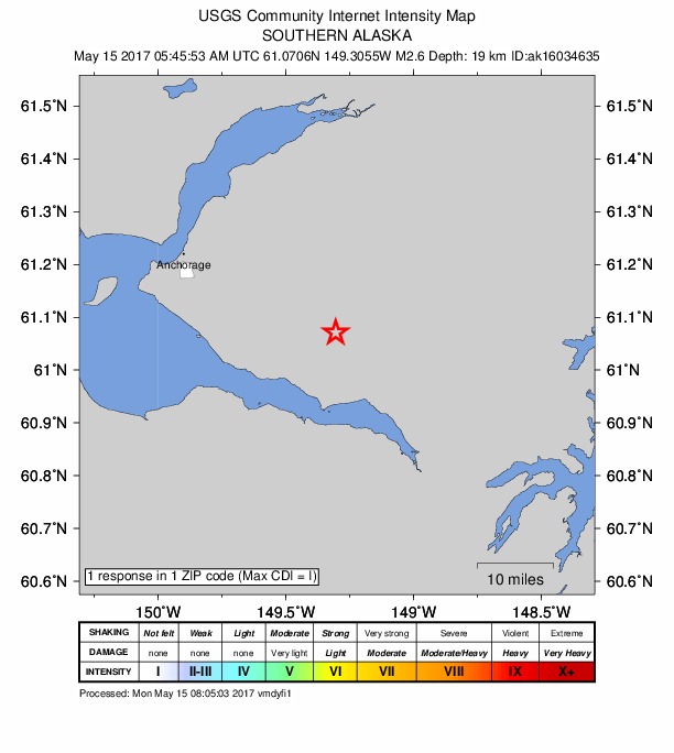 Did You Feel It? map: shaking reported by the public
