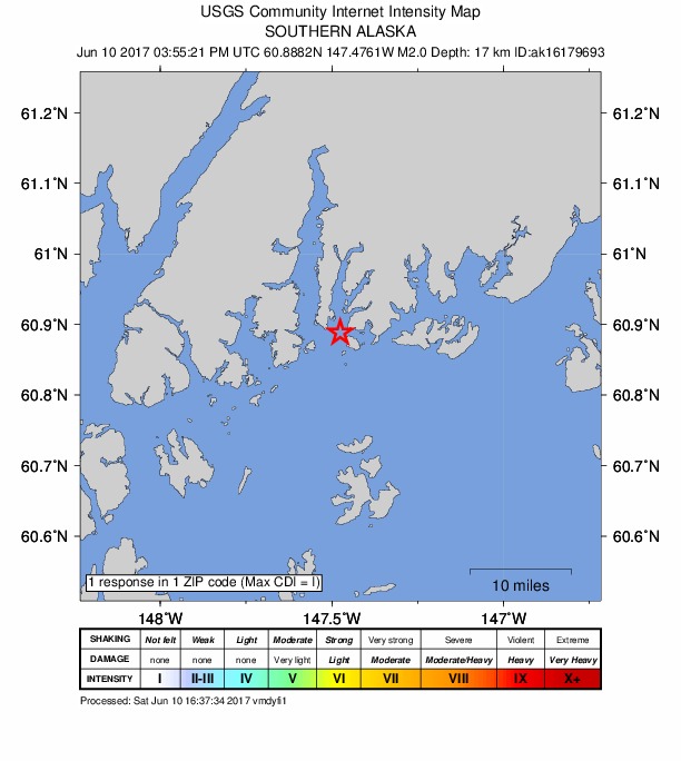 Did You Feel It? map: shaking reported by the public